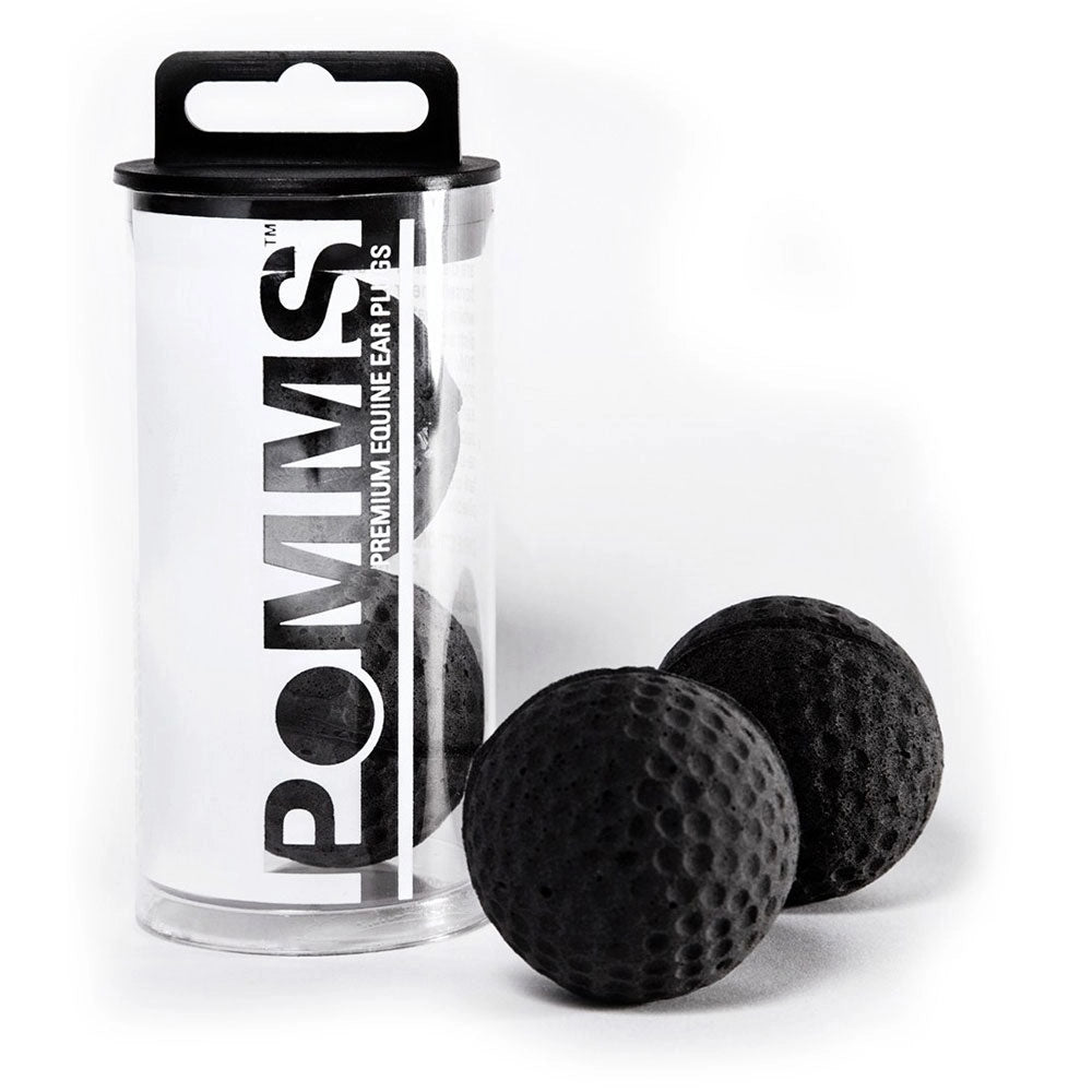Pomms Equine Ear Plugs - 14HH and Taller (Black)
