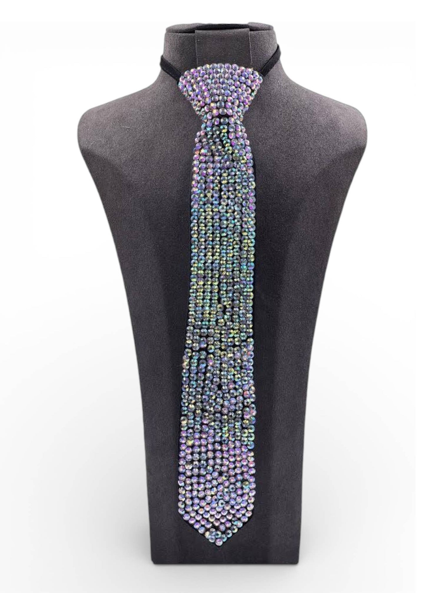 Rhinestone Pave Fashion Neck Tie