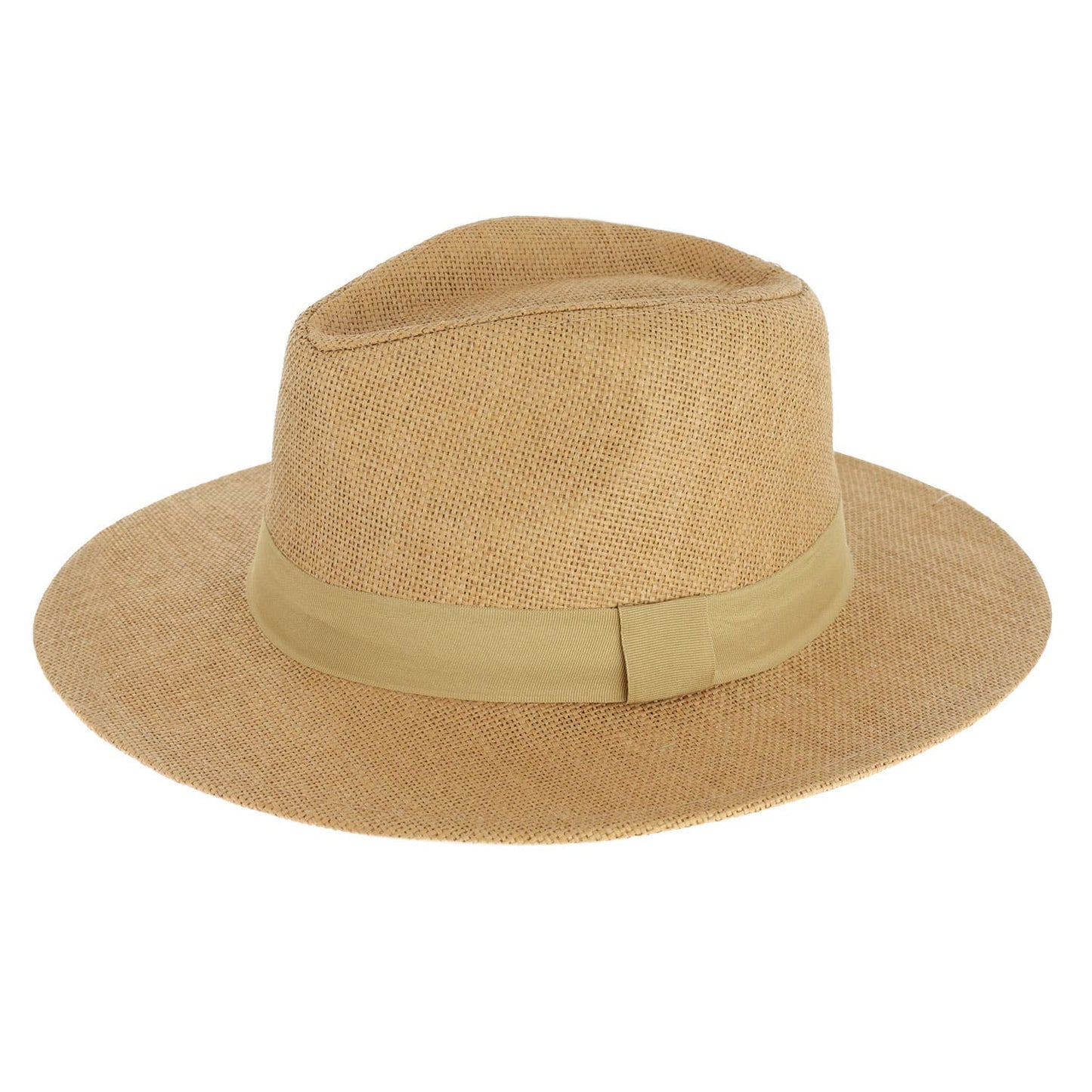 Paper Braid Wide Brim Belted Hat