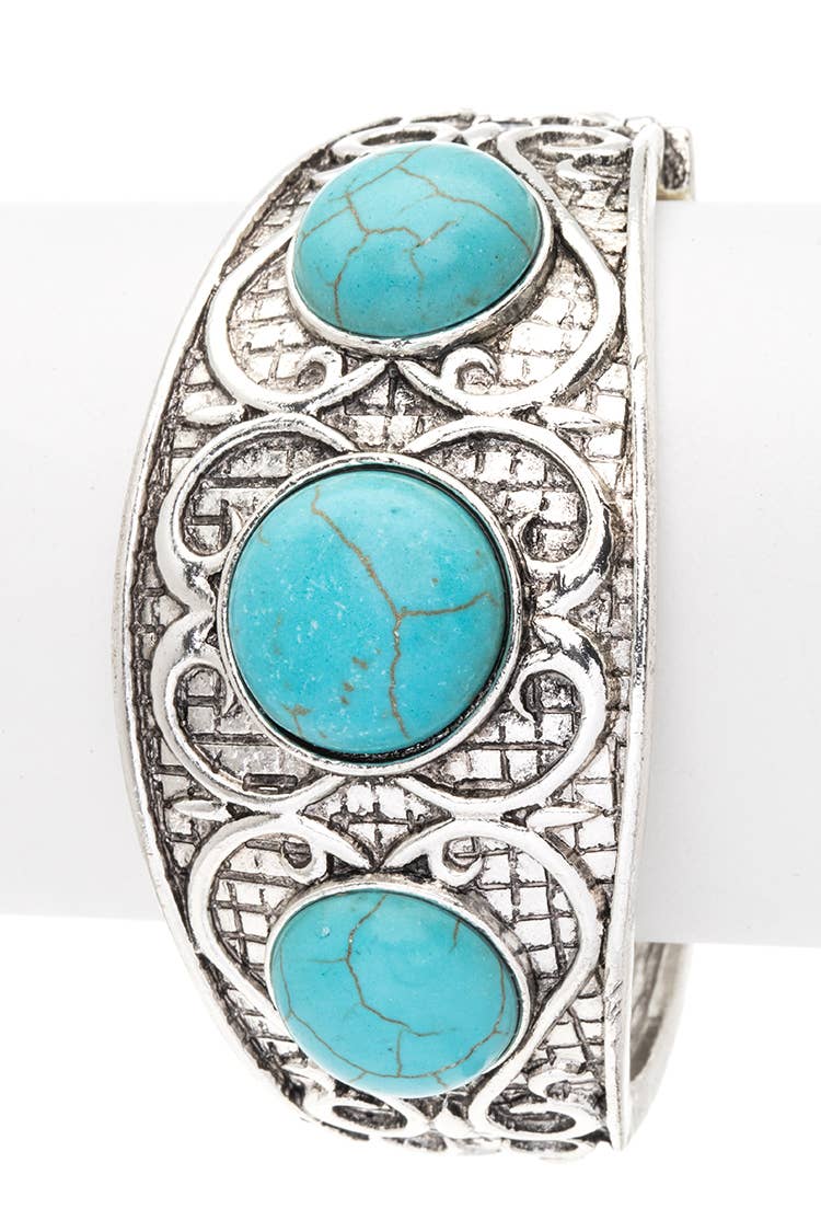 Stone Embossed Western Boho Bracelet