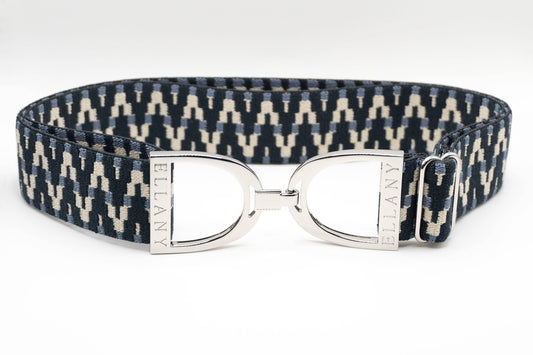 Lantanas - 1.5" Silver Stirrup Elastic Belt