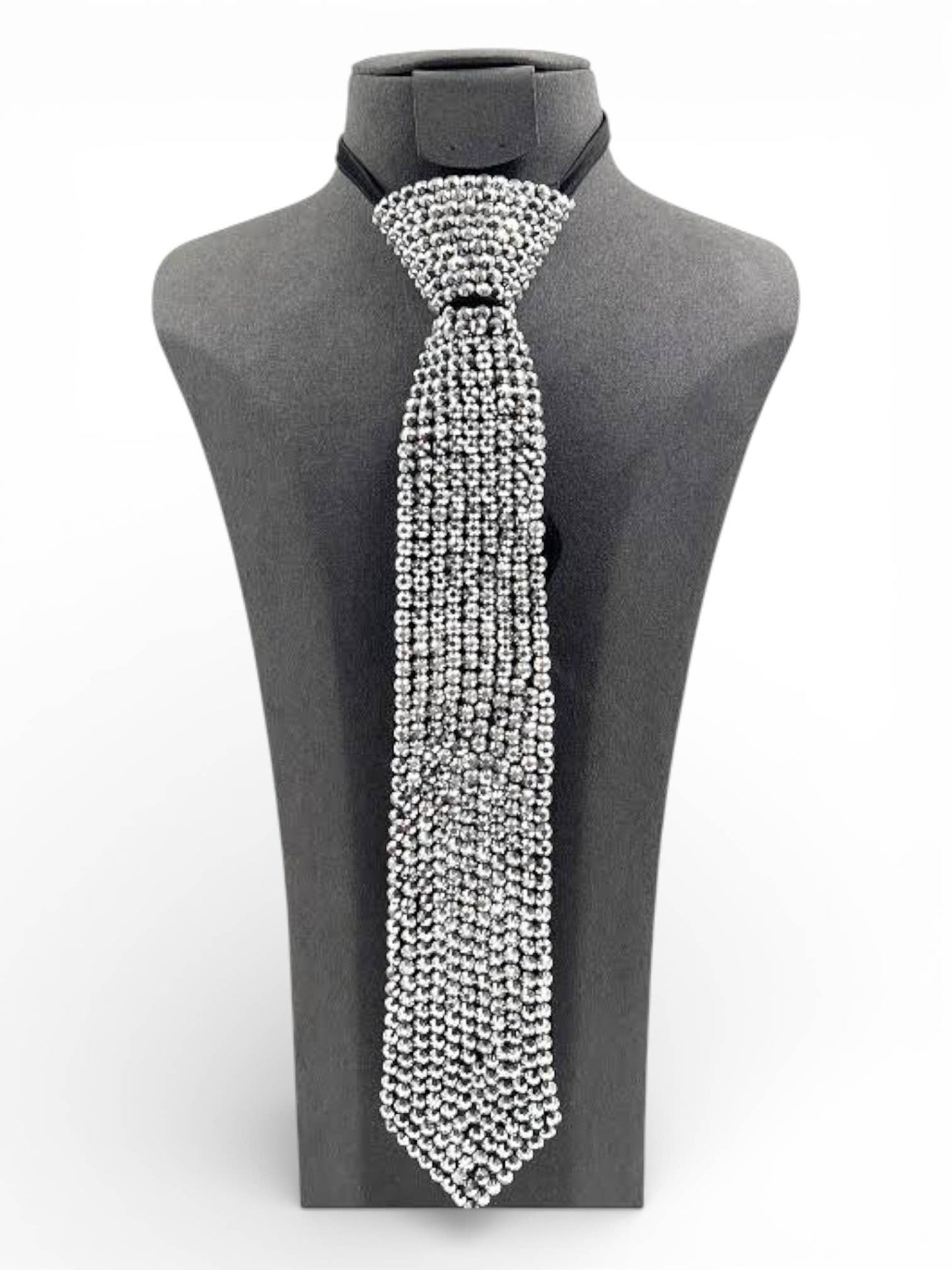 Rhinestone Pave Fashion Neck Tie