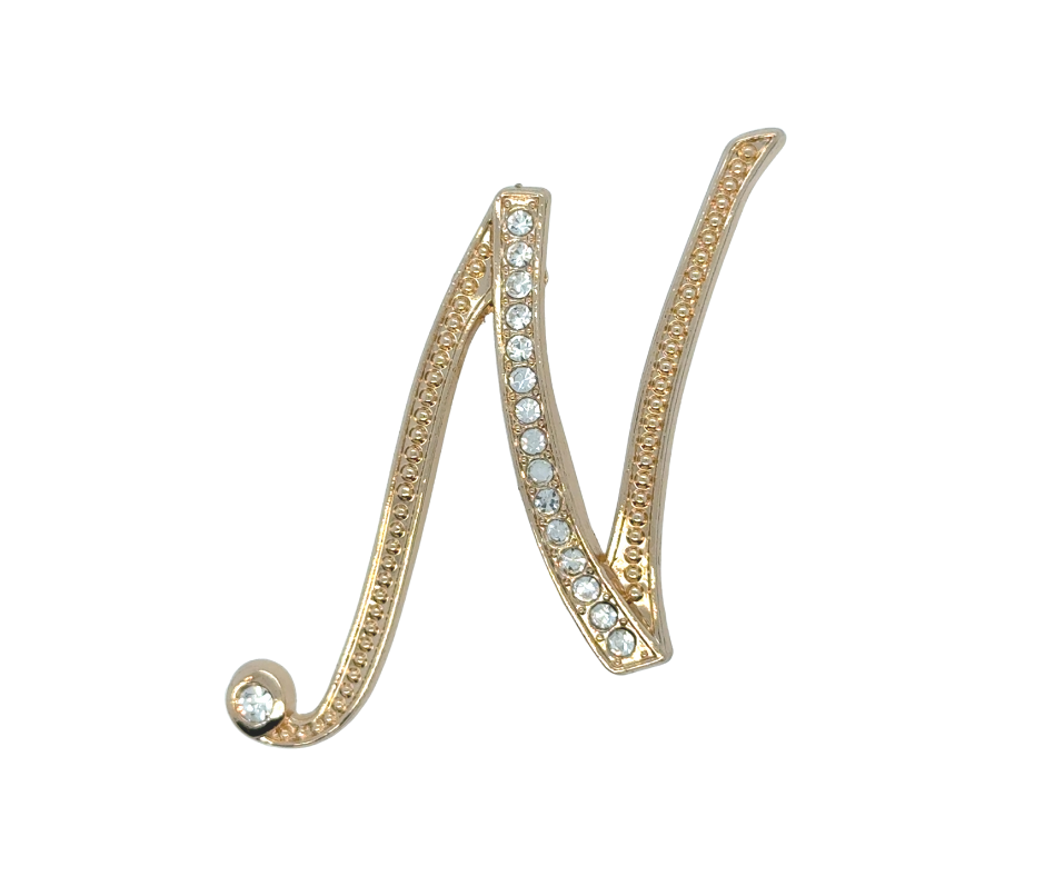 Initial Brooches (Gold Plated)