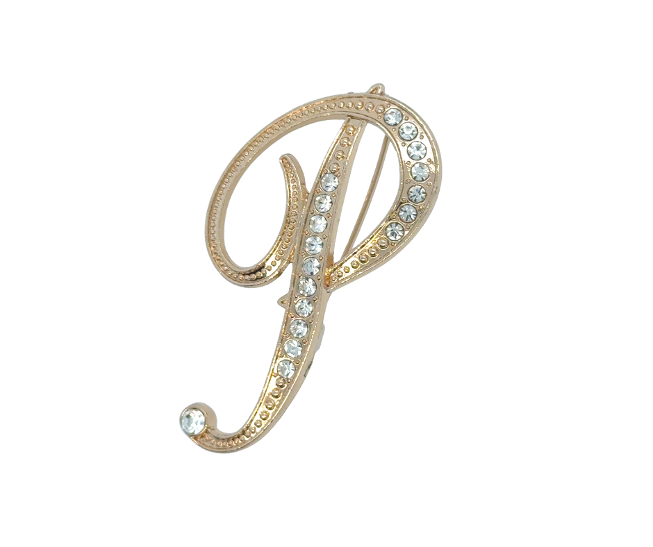 Initial Brooches (Gold Plated)