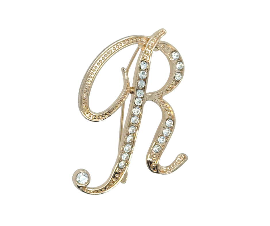 Initial Brooches (Gold Plated)