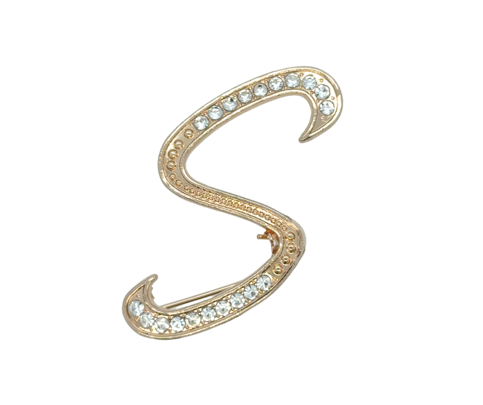 Initial Brooches (Gold Plated)