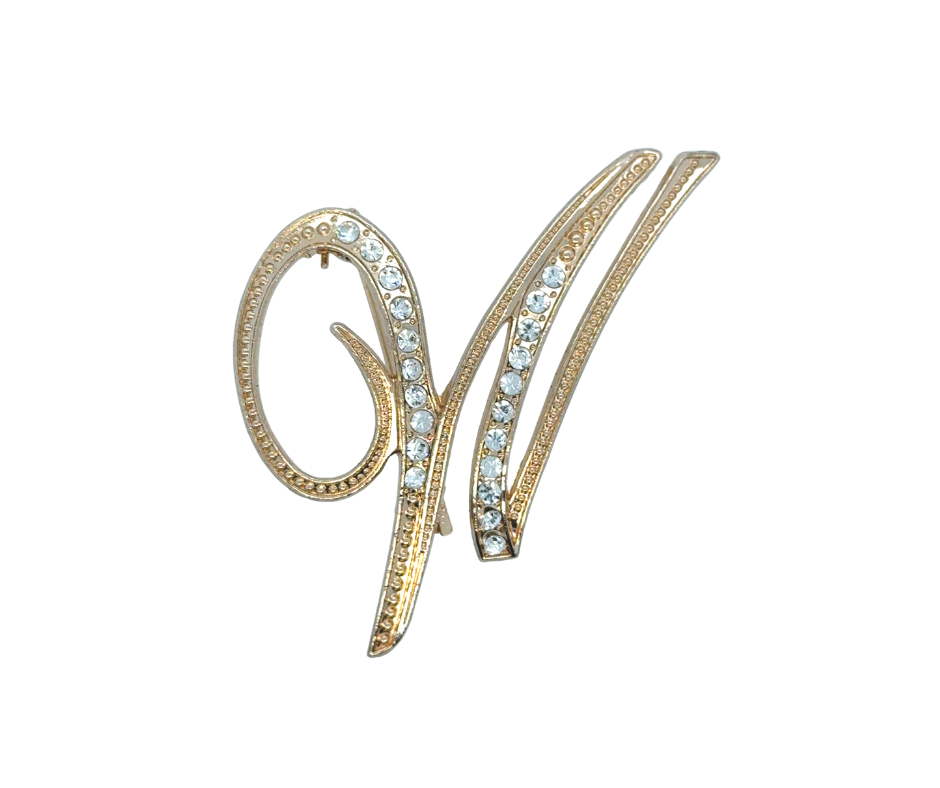 Initial Brooches (Gold Plated)