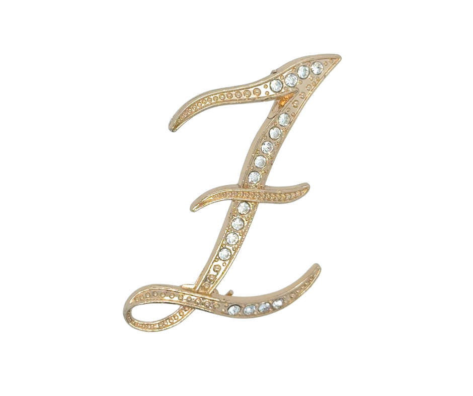 Initial Brooches (Gold Plated)
