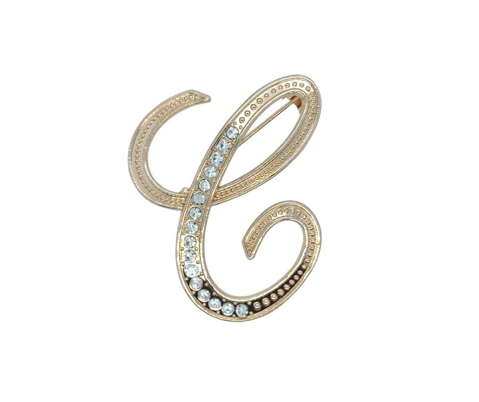 Initial Brooches (Gold Plated)