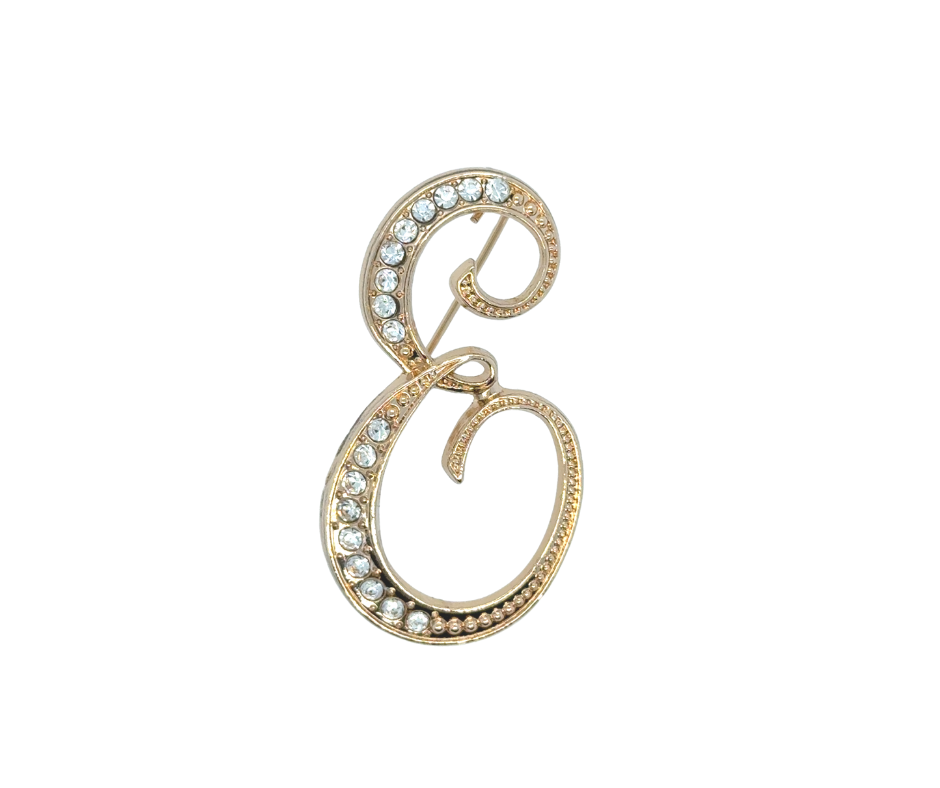 Initial Brooches (Gold Plated)