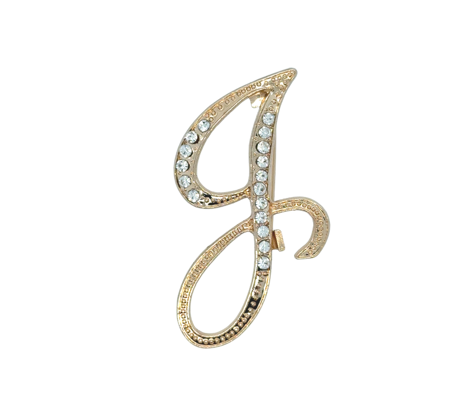 Initial Brooches (Gold Plated)