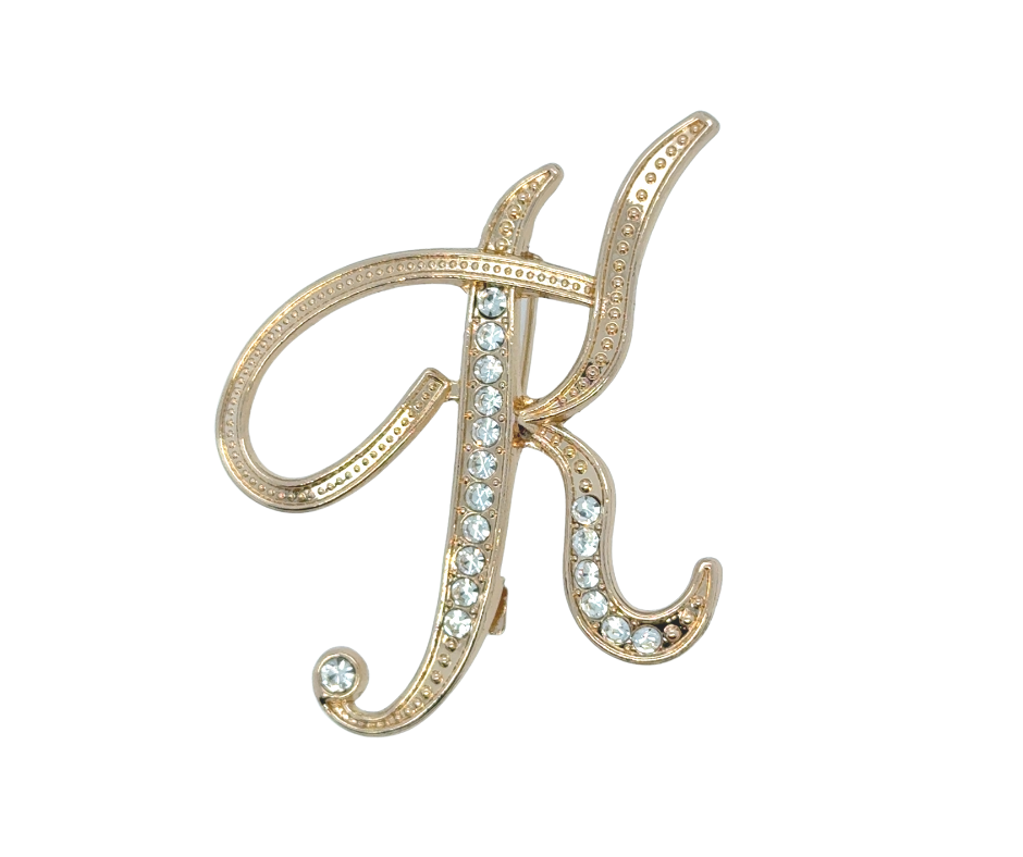 Initial Brooches (Gold Plated)