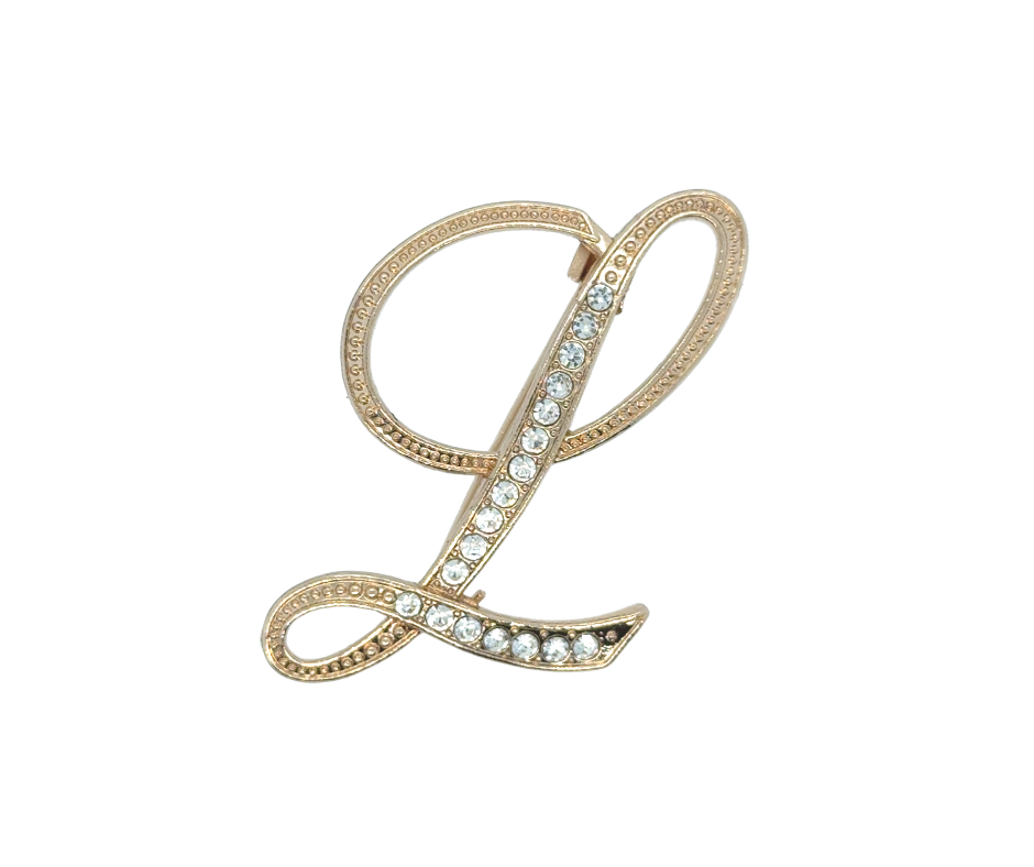 Initial Brooches (Gold Plated)