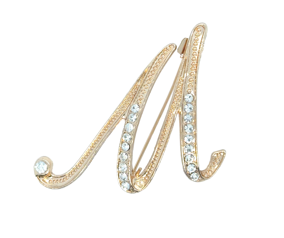 Initial Brooches (Gold Plated)