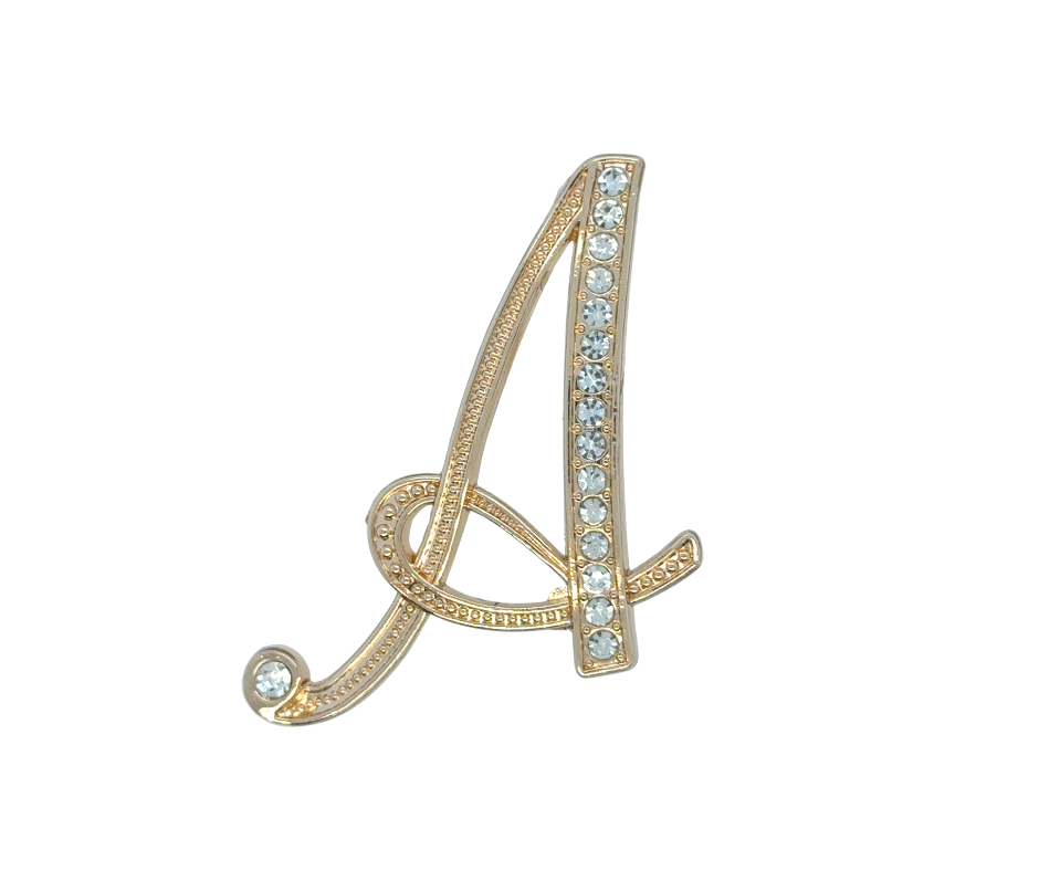 Initial Brooches (Gold Plated)