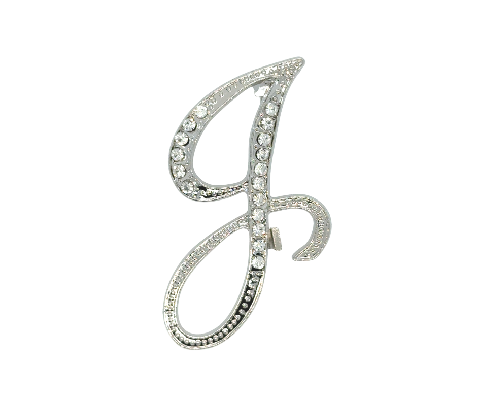 Initial Brooches (Silver Plated)