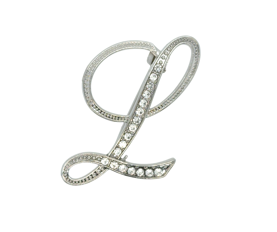 Initial Brooches (Silver Plated)