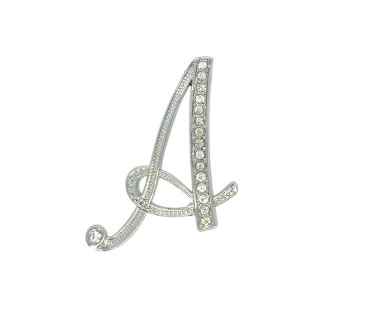 Initial Brooches (Silver Plated)