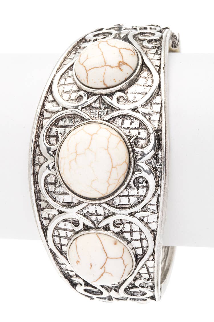 Stone Embossed Western Boho Bracelet