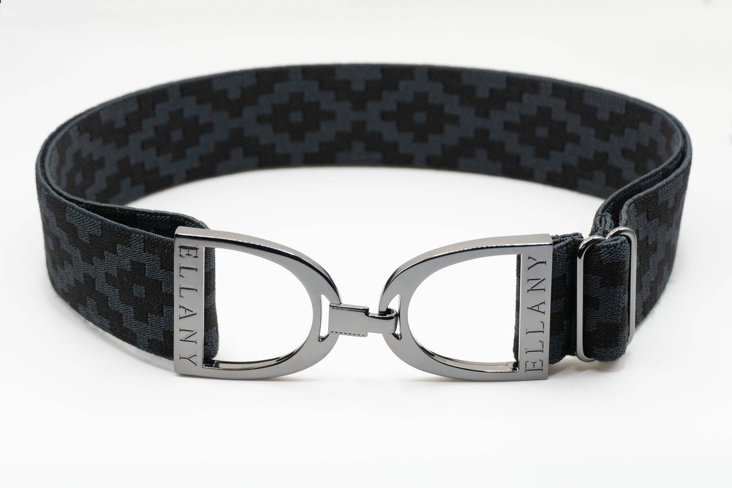 Charcoal Polo - 1.5" Gunmetal Stirrup Elastic Belt